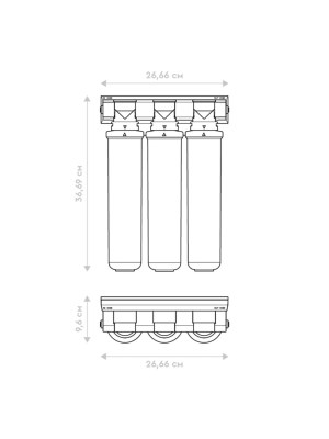 Проточный Питьевой Фильтр Барьер Эксперт Комплекс 3 для очистки воды
