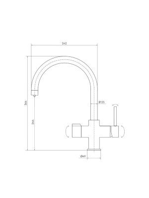 Смеситель Барьер Dual-01S С Подключением К Фильтру 4 для очистки воды