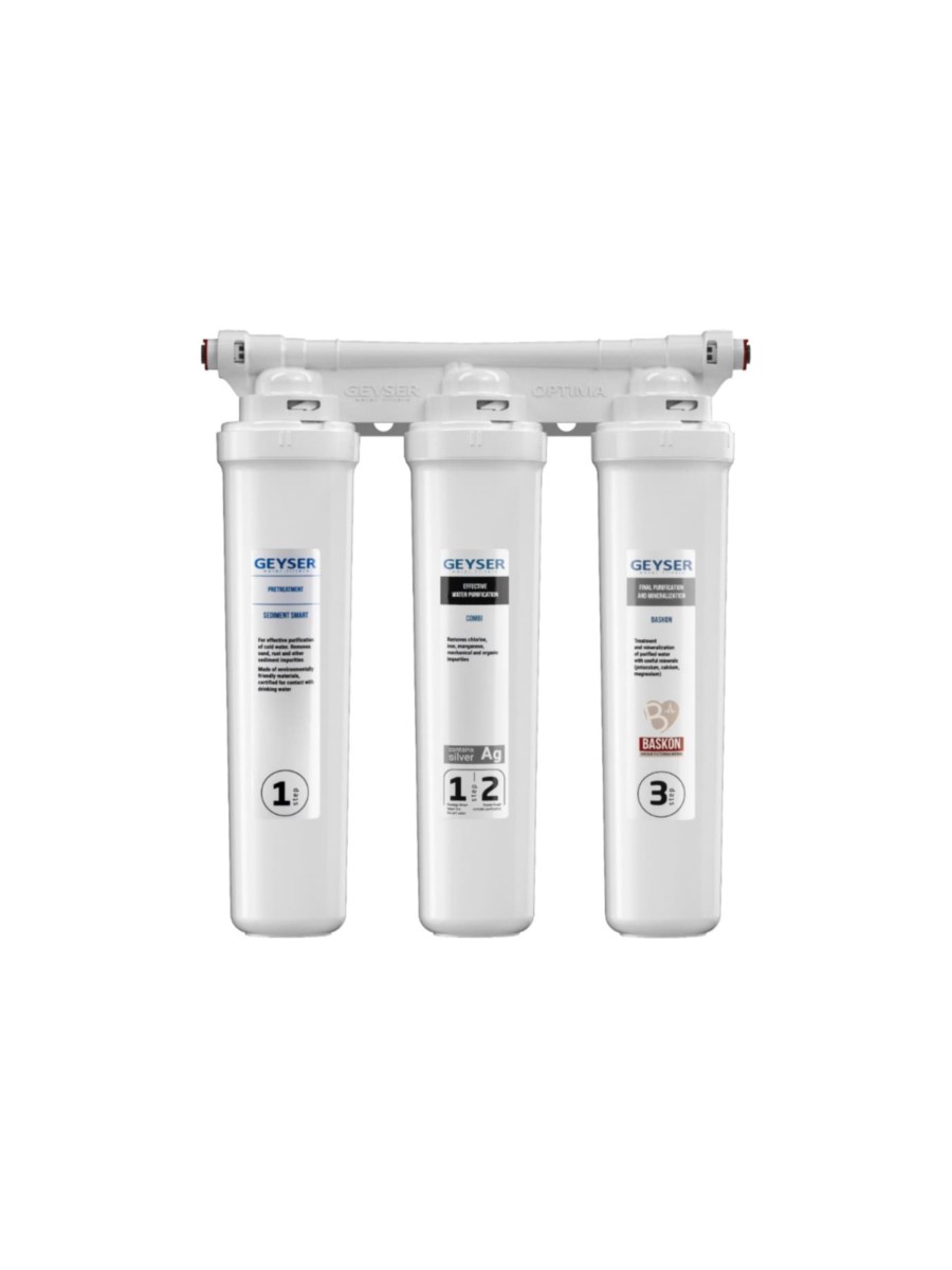 Проточный Питьевой Фильтр Гейзер Оптима М (Без Крана) для очистки воды