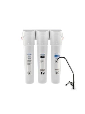 Проточный Питьевой Фильтр Гейзер Смарт Комплексная Очистка (Кран 3) для очистки воды