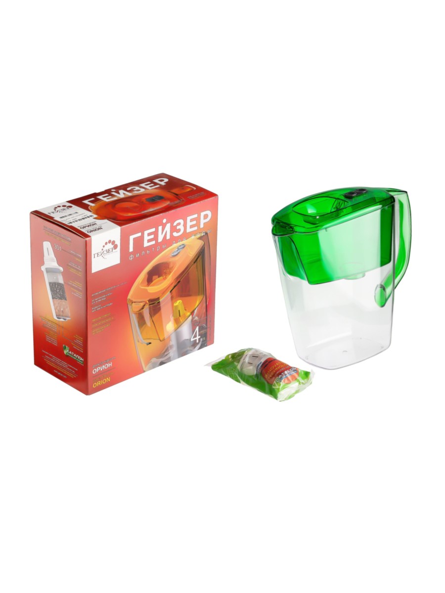 Фильтр-Кувшин Гейзер Орион Зелёного Цвета 8 для очистки воды