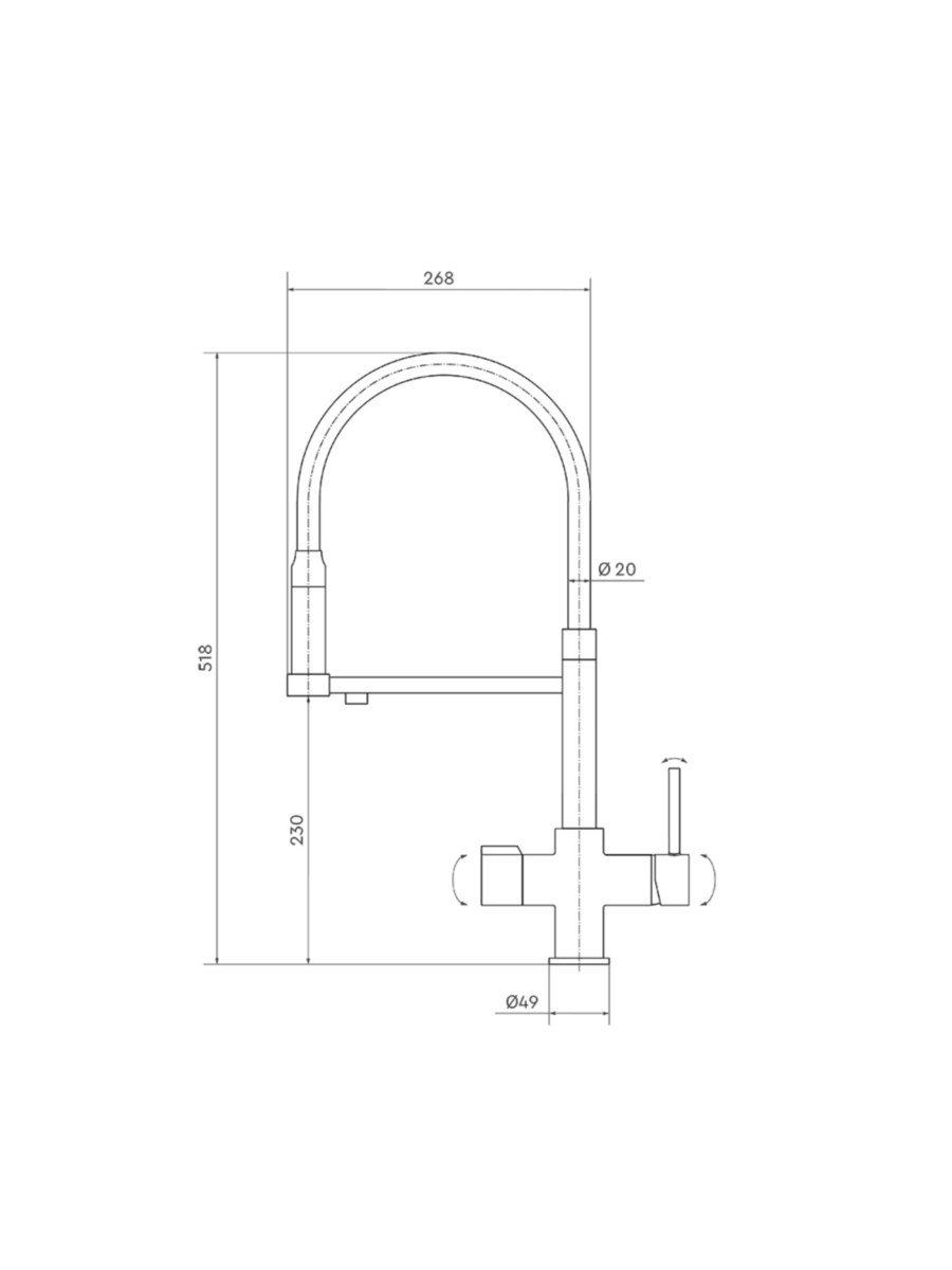 Смеситель Барьер Dual-03Fsаss С Подключением К Фильтру 5 для очистки воды