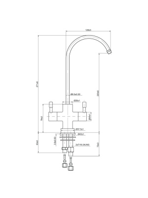 Кран Гейзер №10 Для Фильтра Под Мойкой 2 для очистки воды
