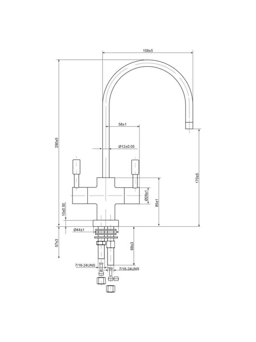 Кран Гейзер №11 Для Фильтра Под Мойкой 2 для очистки воды