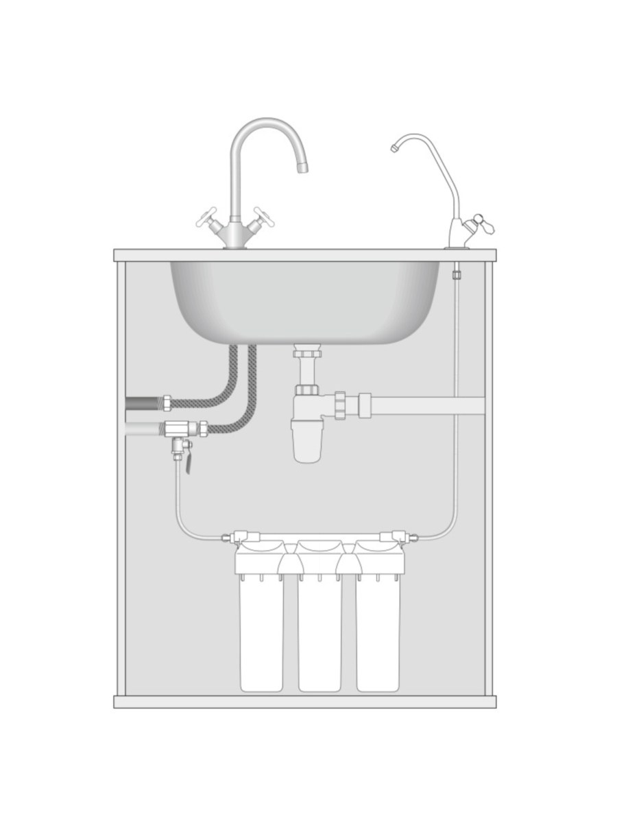 Проточный Питьевой Фильтр Prio Новая Вода Praktic Eu300 5 для очистки воды